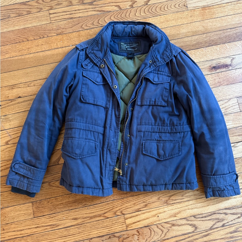 Marc By Marc Jacobs Navy and Olive Down Puffer Jacket